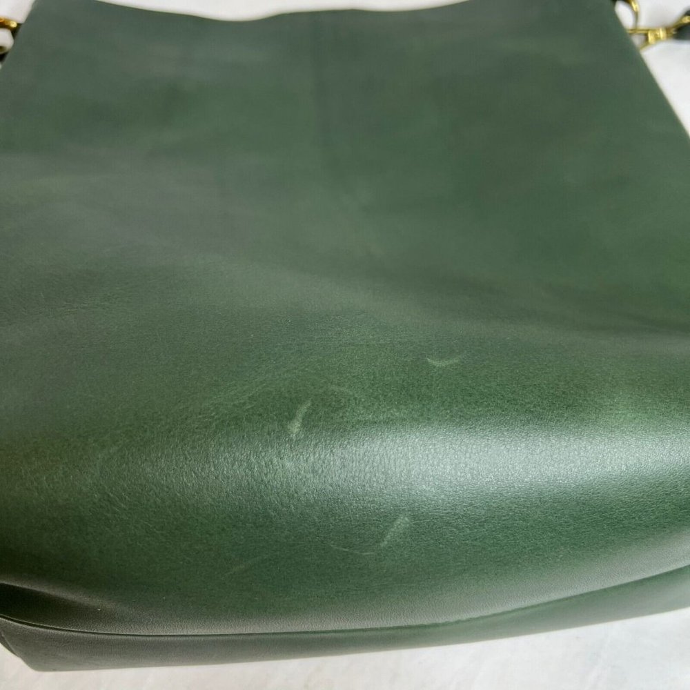 Madewell Forest Green Leather Bucket Bag - Picture 15 of 16